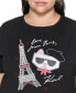 Plus Size Choupette In Paris Graphic T-Shirt, Created for Macy's Черный, 1X - фото #5