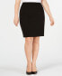 Фото #1 товара Plus Size Soft Crepe Pencil Skirt