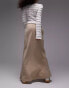 Topshop soft touch twist low rise maxi skirt in sand