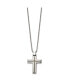 Фото #2 товара Chisel yellow IP-plated Cross Pendant 19.5 inch Box Chain Necklace