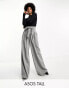 ASOS DESIGN Tall belted paperbag co-ord trouser in light grey 34 - фото #3