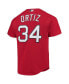 Men's David Ortiz Red Boston Red Sox Cooperstown Collection Mesh Batting Practice Jersey