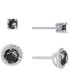 ფოტო #2 პროდუქტის 2-Pc. Set Crystal & Cubic Zirconia Solitaire & Halo Stud Earrings, Created for Macy's