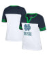ფოტო #2 პროდუქტის Women's White, Heather Navy Notre Dame Fighting Irish Frost Yourself Notch Neck T-shirt