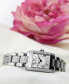 ფოტო #3 პროდუქტის Women's Swiss Carree Diamond (2/5 ct. t.w.) Stainless Steel Bracelet Watch 23x21mm