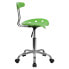 Фото #1 товара Vibrant Spicy Lime And Chrome Swivel Task Chair With Tractor Seat