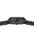 ფოტო #3 პროდუქტის Unisex Swiss True Square Thinline Les Couleurs? Le Corbusier Black Ceramic Bracelet Watch 37mm - Limited Edition