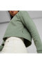 Essentials Cropped Logo FL Kadın Yeşil Kapüşonlu Sweatshirt