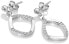 Glittering silver earrings with Behold DE646 diamonds