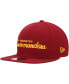 ფოტო #1 პროდუქტის Men's Burgundy Washington Commanders Script Original Fit 9FIFTY Snapback Hat