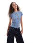 Basic Pleasure Mode ouch shrunken t-shirt in blue