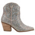 Фото #1 товара Matisse Harlow Rhinestone Snip Toe Cowboy Booties Womens Silver Casual Boots HAR