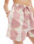 Iisla & Bird tie dye beach short co-ord in pink