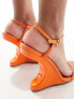 Simmi London Aja curved heeled sandal in orange