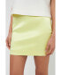 ფოტო #1 პროდუქტის Women's Solid Satin Fit Mini Skirt