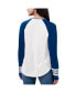 ფოტო #2 პროდუქტის Women's White, Royal Indianapolis Colts Top Team Raglan V-Neck Long Sleeve T-shirt