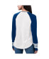 Фото #2 товара Women's White, Royal Indianapolis Colts Top Team Raglan V-Neck Long Sleeve T-shirt