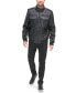 Фото #1 товара Men's Sherpa Lined Faux Leather Aviator Bomber