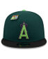 Фото #3 товара Men's Green/Black Los Angeles Angels Sour Apple Big League Chew Flavor Pack 9FIFTY Snapback Hat