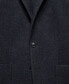 Men's Slim-Fit Herringbone Wool Suit Jacket Синий, 40 - фото #6