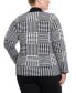 ფოტო #2 პროდუქტის Plus Size Long Sleeve Mock Neck Sweater