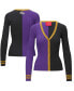 Фото #1 товара Women's Purple, Black Baltimore Ravens Cargo Sweater