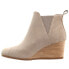 Фото #3 товара TOMS Kelsey Wedge Booties Womens Beige Casual Boots 10015788
