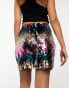 Фото #4 товара Miss Selfridge Premium embellished sequin mini skirt in multi