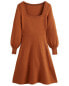 Фото #3 товара Boden Square Neck Knit Wool & Alpaca-Blend Dress Women's