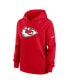 ფოტო #2 პროდუქტის Women's Red Kansas City Chiefs Club Fleece Pullover Hoodie