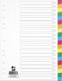 Фото #1 товара Канцелярский товар для школы Q-Connect Прозрачные разделители, PP, формата A4, 225x297 мм, 20 листов, разноцветные