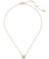Фото #1 товара Gold-Tone Color Framed Square Cubic Zirconia Pendant Necklace, 16" + 3" extender