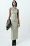 Фото #7 товара Платье без рукавов ZARA Midi draped