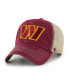 ფოტო #1 პროდუქტის Men's Burgundy, Natural Washington Commanders Trawler Clean Up Trucker Snapback Hat