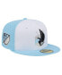 Фото #1 товара Men's White, Light Blue Minnesota United FC 2024 Kick Off Collection 59FIFTY Fitted Hat