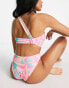 Фото #2 товара ASOS DESIGN cross detail swimsuit in kaleidoscope print