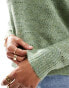 Фото #3 товара ONLY pointelle detail jumper in green