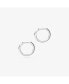 ფოტო #2 პროდუქტის Small Slim Endless Hoops - Lo Small Silver