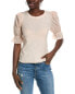 Фото #1 товара Nation Ltd Bia Gathered Sleeve T-Shirt Women's Beige L