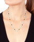 ფოტო #2 პროდუქტის EFFY® Freshwater Pearl (6-1/2mm), and Onyx 18" Collar Necklace in 14k Gold