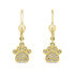 Фото #2 товара Playful gold-plated earrings Paw EA646Y