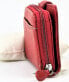 Giani Bernini Softy Pebble Leather All In One Wallet Red Silver