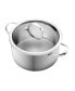 Фото #2 товара 6-Quart Classic Stainless Steel Dutch Oven Casserole with Glass Lid