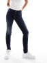 Фото #1 товара Armani Exchange super skinny lift up mid rise jeans in dark blue