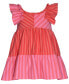 ფოტო #1 პროდუქტის Little & Toddler Girls Flutter-Sleeve Striped Knit Dress