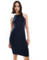 Фото #3 товара Vero Moda ribbed tank mini dress in navy