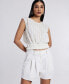 ფოტო #5 პროდუქტის Women's Pleated High Rise Shorts