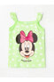 Kare Yaka Kız Bebek Minnie Mouse Baskılı Şortlu Pijama Takımı