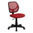 Фото #4 товара Mid-Back Red Mesh Swivel Task Chair