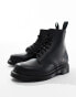 Dr Martens 1460 mono 8 eye boots in black smooth